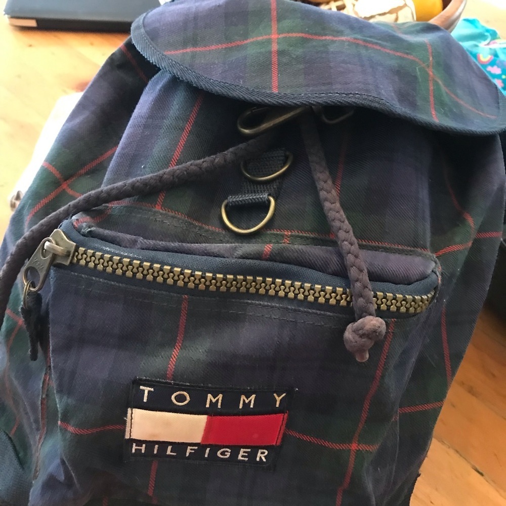 🇺🇸VINTAGE RARE Tommy Hilfiger Plaid Backpay - Picture 16 of 16